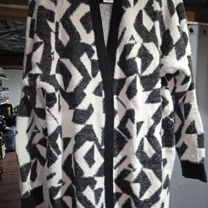 Lane Bryant Monochrome Abstract Cardigan